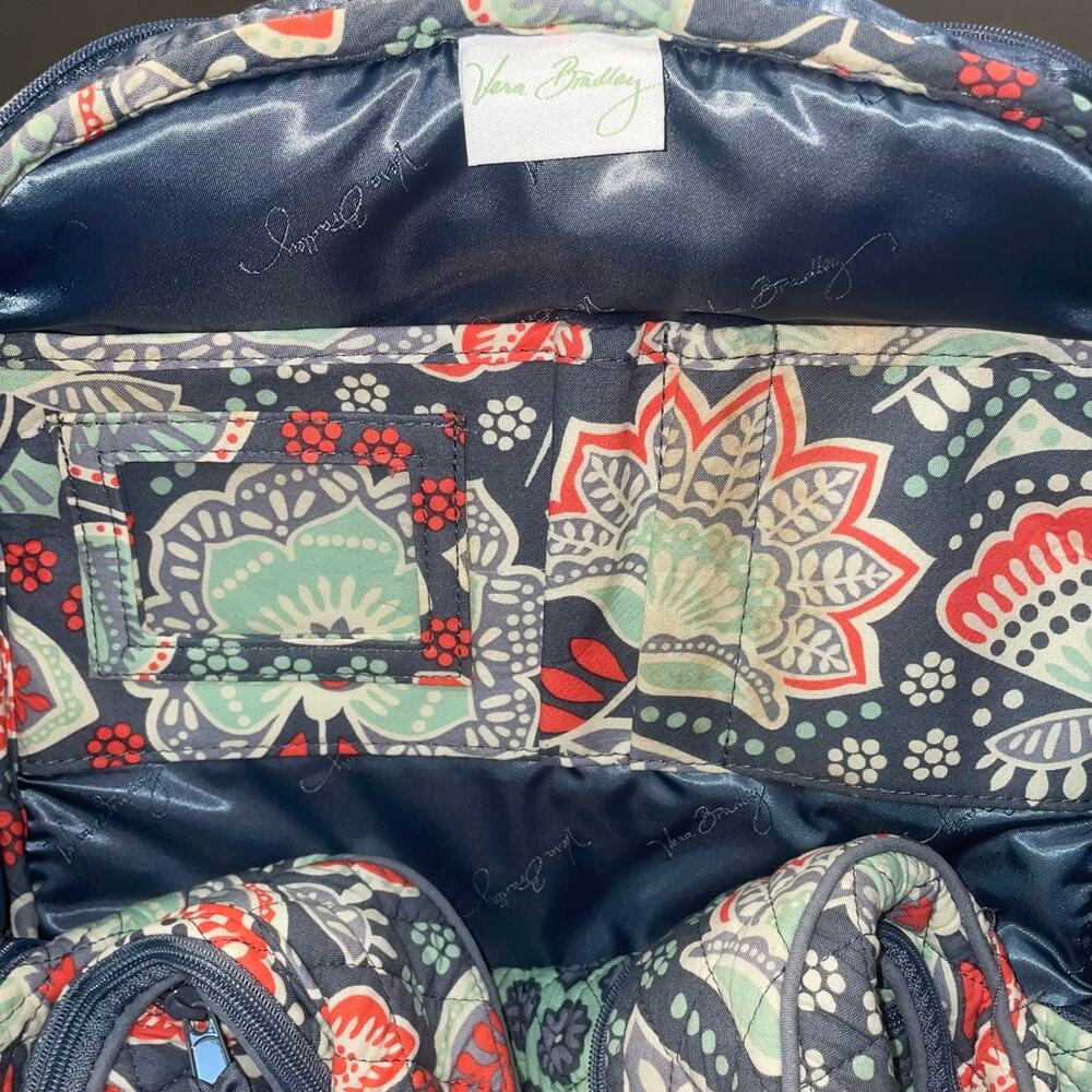 Vera Bradley Campus Backpack Nomadic Floral Quilted Travel Bag Carry On Large - Picture 14 of 16